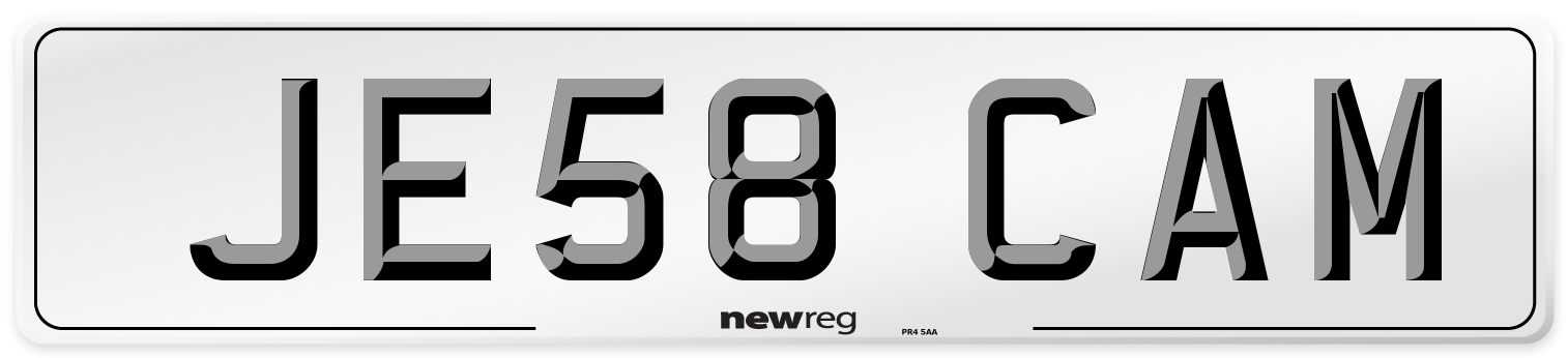 JE58 CAM Number Plate from New Reg